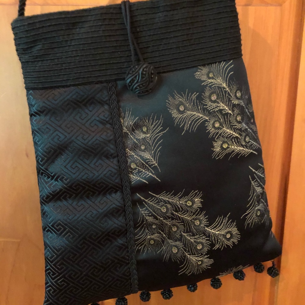Lovely Black silk handmade purse, gently used.
